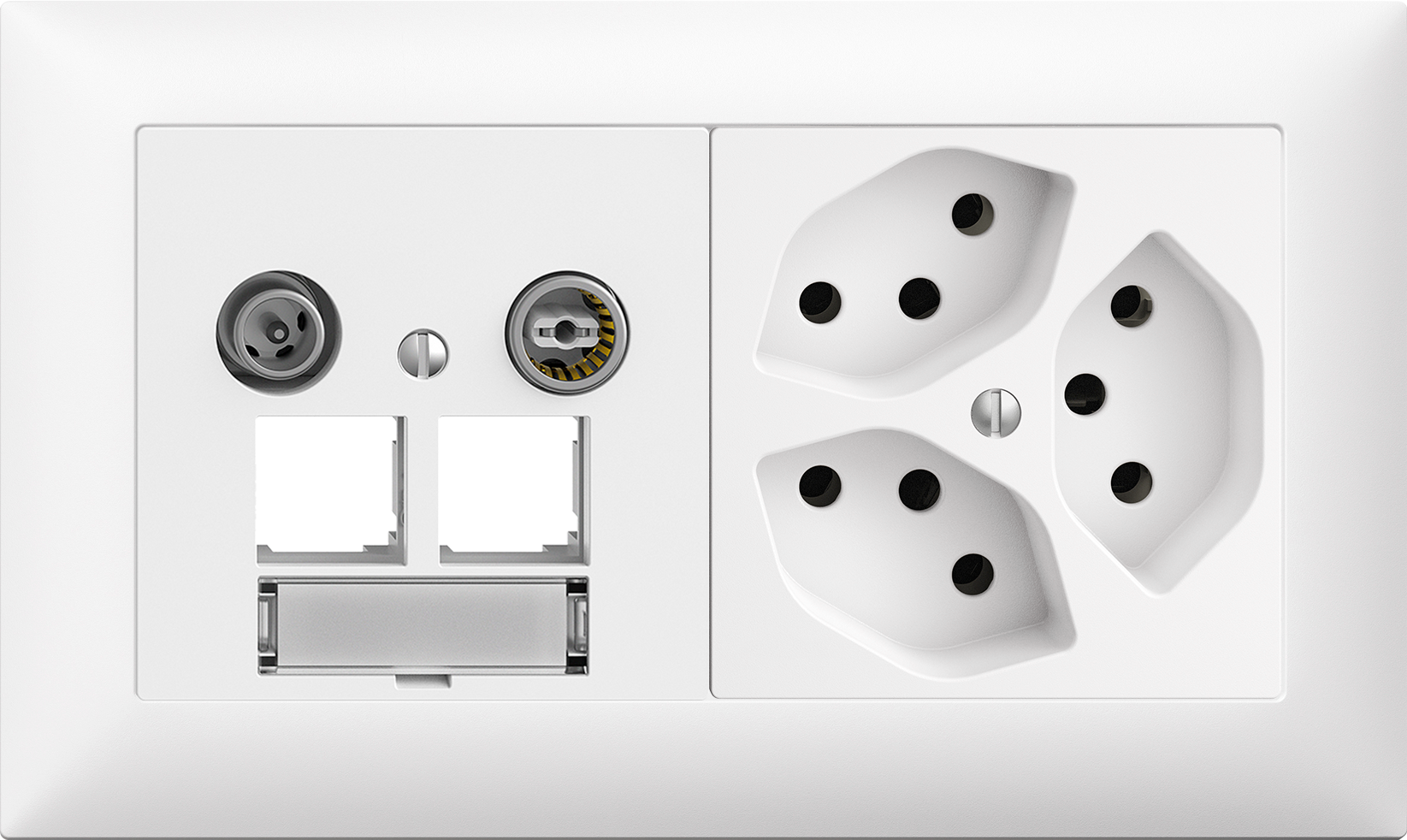 Combinaison ENC Edue 1×2, EASYNET 11dB, p.2×RJ45, + 3Xt13 BC