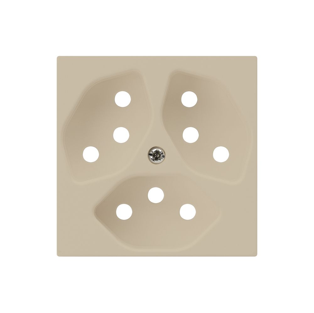 Placca frontale kallysto 3×T13 60×60mm beige per presa 3×T13
