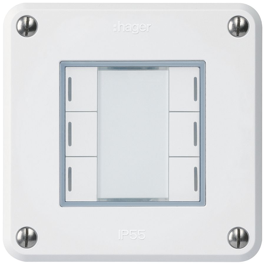 UP-Taster robusto A KNX 6× RGB LED s/e-link weiss