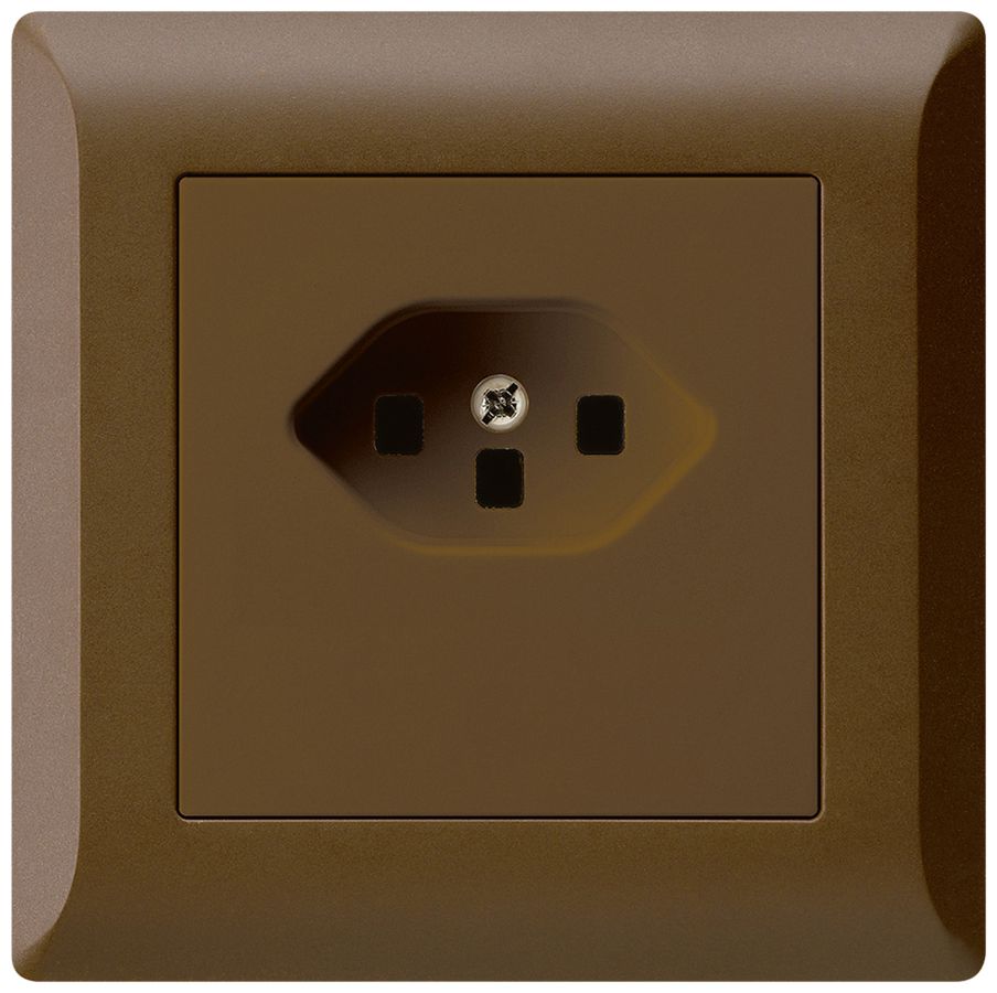 UP-Steckdose kallysto.line T23 braun Schraubklemme