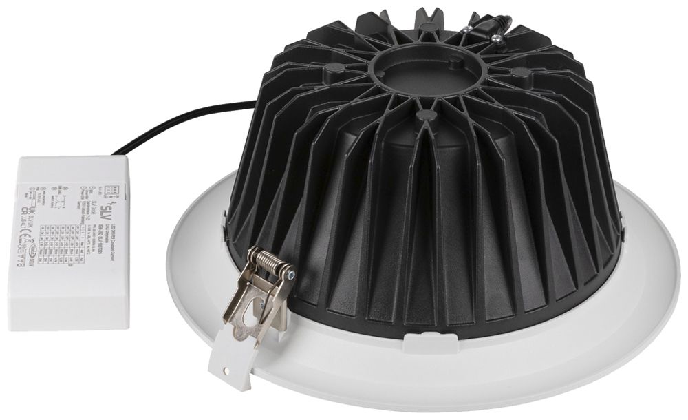 Downlight LED SLV C 200 24W 3100lm 940 IP54 WB DALI Ø226mm bianco