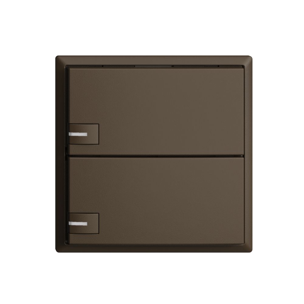 UP-Taster KNX 2-fach EDIZIOdue coffee RGB mit LED