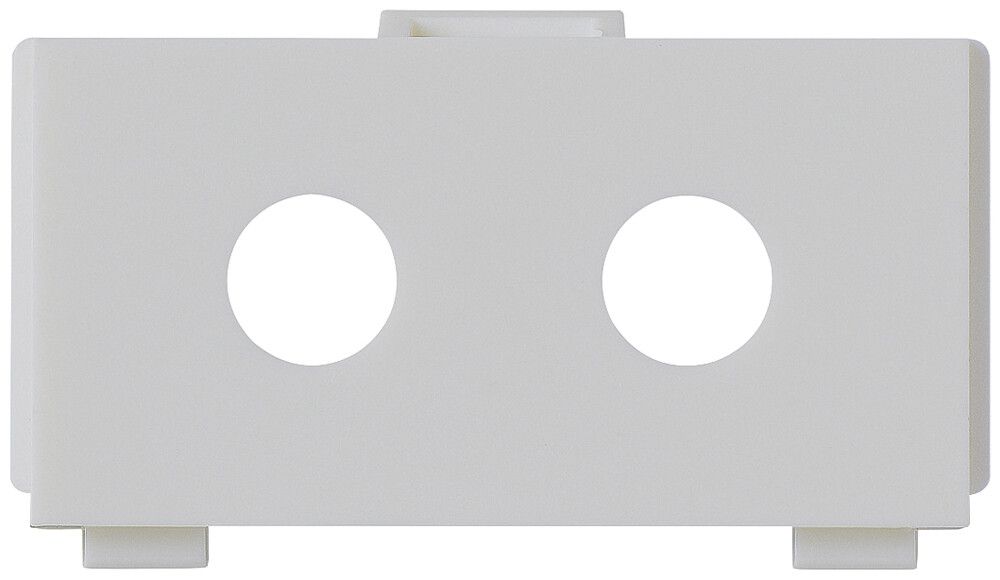 Modulo multimedia M3 vuoto per 2 buccole Chinch Ø8mm grigio chiaro