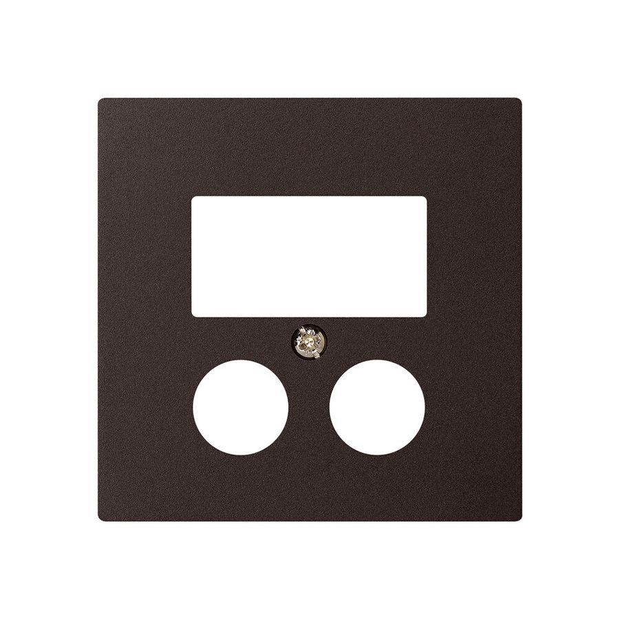Placca frontale 2×coas+2×RJ45 kallysto HomeWay nero