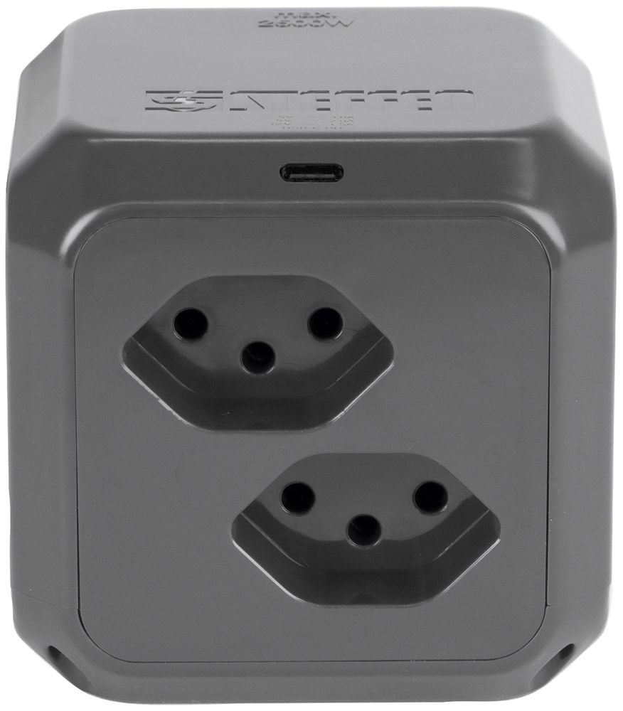 Steckdosenleiste Steffen CUBE 8×T13 1×USB-C 1.5m anthrazit