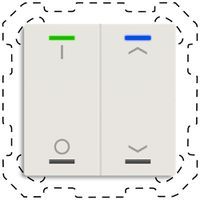 EB-Taster KNX RGBW MDT TAL-6002D11.02S 2T/4B weiss matt "Jalousie-I/O"