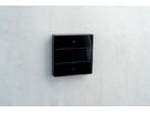 Sensore pulsante INC Theben LUXORliving iON2 GLED con campo per iscrizione nero