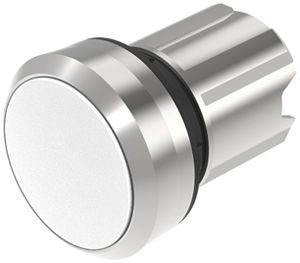 Pulsante INS EAO45, I, bianco, anello argento, a filo