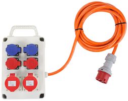 Distributore di corrente Schönenberger 2×CEE16/5 2×T23 2×T25 IP44 5m