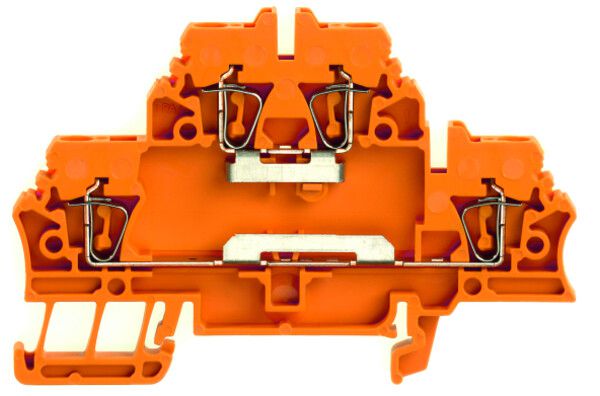 Borne multi-étage Weidmüller ZDK 2.5 connexion à ressort 2.5mm² 2 étages orange
