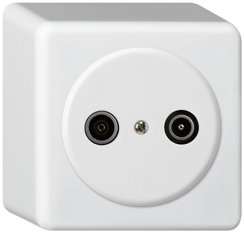 Presa di passaggio AP basico TV-R 14dB bianco