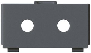 Modulo multimedia M3 vuoto per 2 morsetti HP Ø6.4mm antracite
