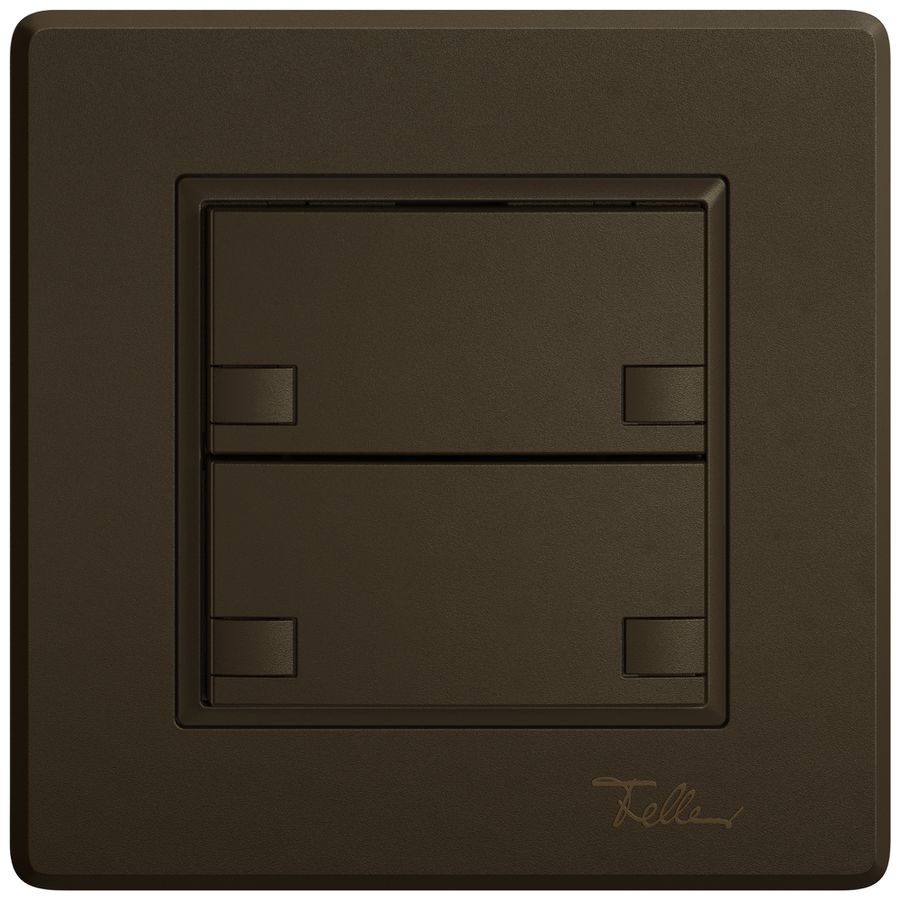 Poussoir KNX RGB ENC EDIZIO.liv SNAPFIX® capteur temp.s.LED 2× comm.2T br