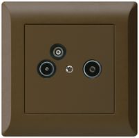 Prise pour antenne ENC R/TV/données kallysto.line 2GHz 14db brun