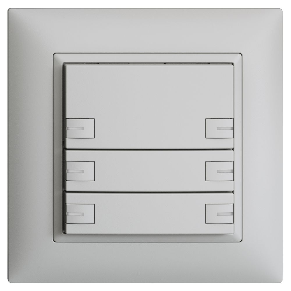 Poussoir KNX RGB ENC EDUE FMI, 250mW, a.LED RGB, 6×poussoir, comm.1×touche, grc