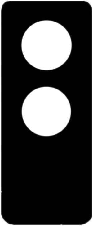 Abdeckplatte 3×1 2×43mm+blind schwarz