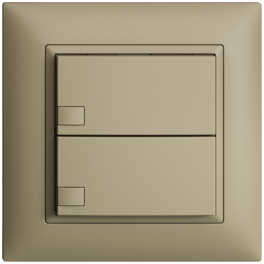 Poussoir ENC KNX 2× EDIZIOdue sand RGB sans LED