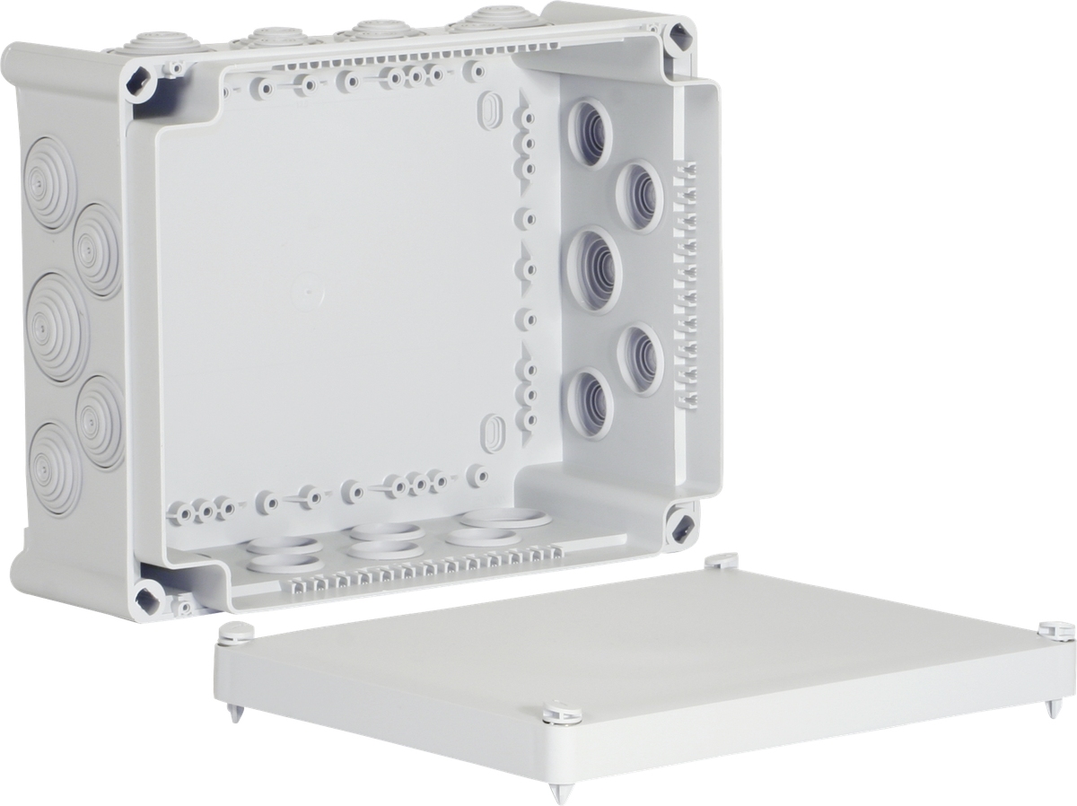 Abzweigdose PLEXO 310×240mm leer hellgrau 24 Eingänge