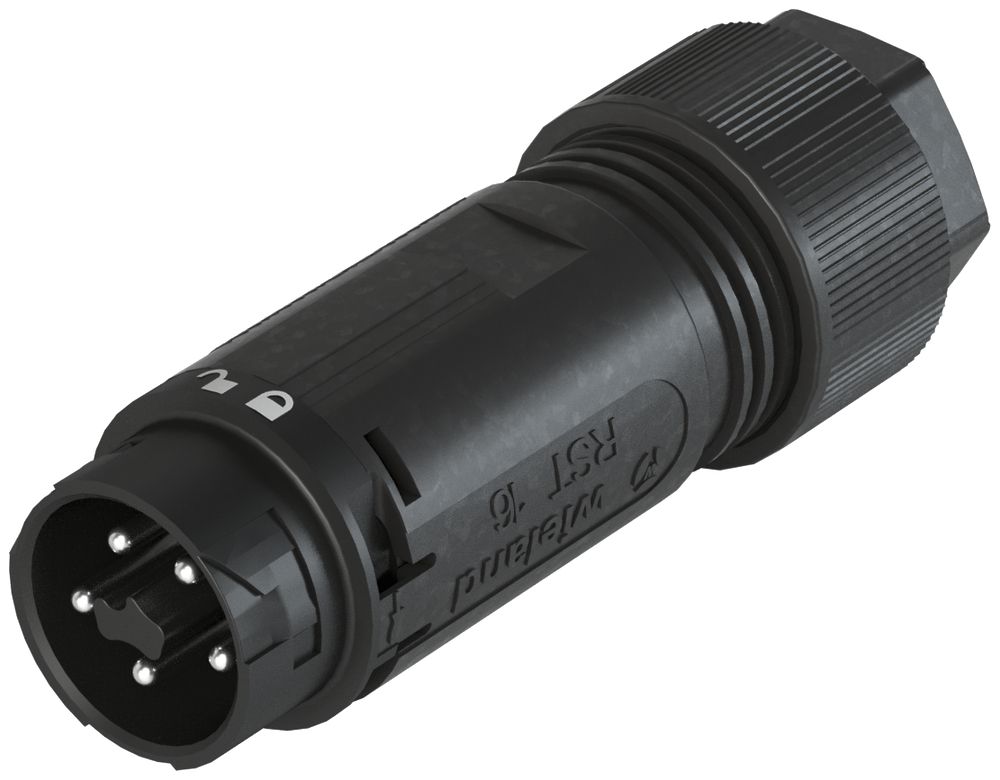Fiche Wieland RST16I5 S S1 ZT5 SW 5×2.5mm² noir