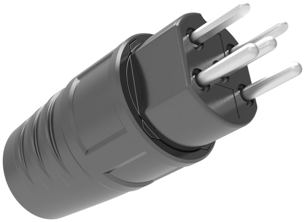 Spina mobile ELBRO T15 IP54 gomma nero