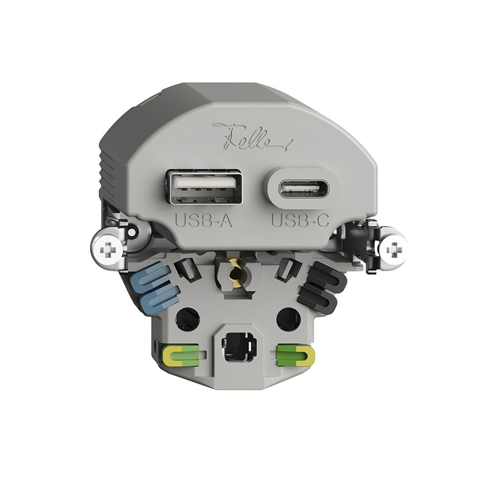 Presa USB tipo A+C + tipo 13 Feller BSE 230V 3000mA