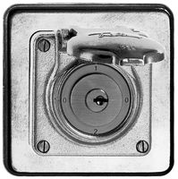 Interr. rot. INC bagn.2/1P Al natura con serratura di sicur.