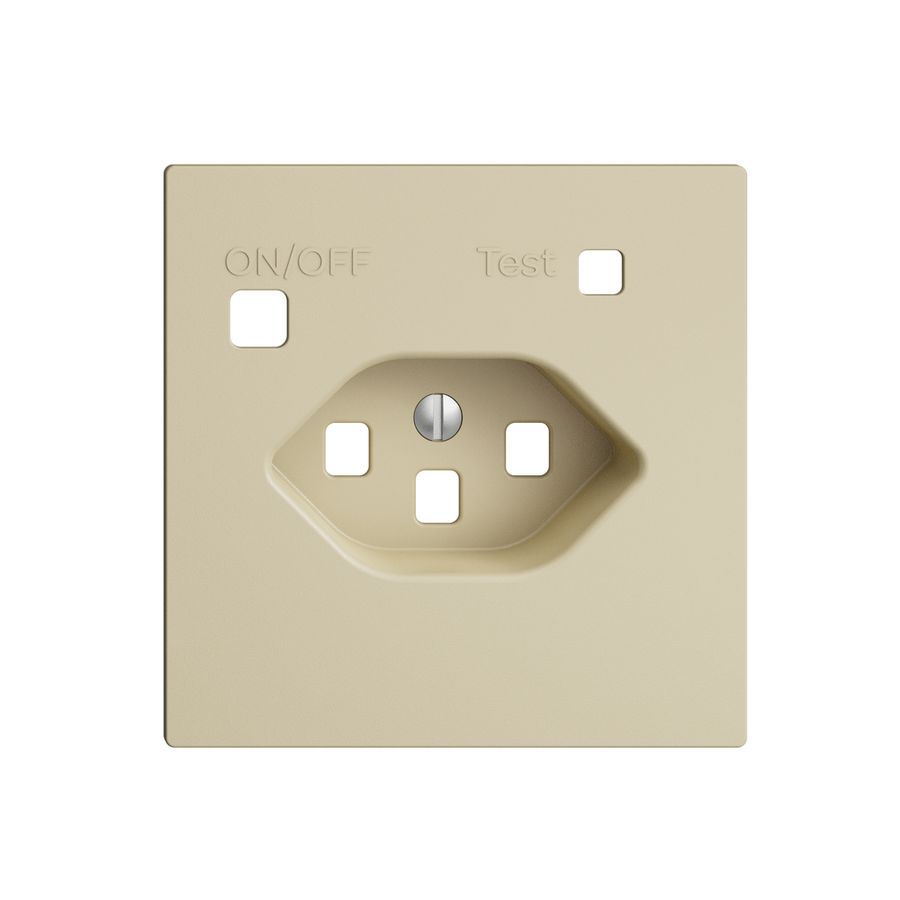 Frontset EDIZIOdue zu FI-Steckdose F, T23, vanille