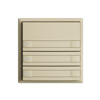 UP-Taster KNX 3-fach EDIZIOdue vanille RGB mit LED mit Papiereinlage