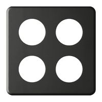 Abdeckplatte 2×2 4×43mm schwarz