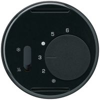 Thermostat Hager basico A, mit Schalter Heizen/Kühlen, schwarz