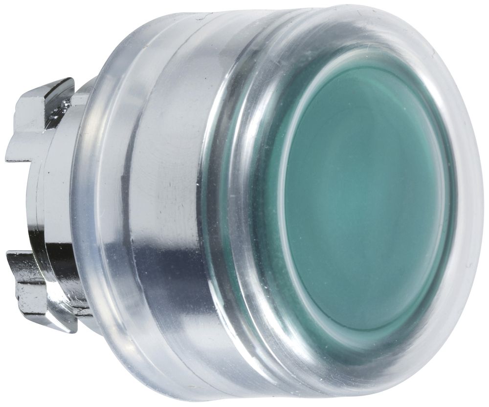 Tête de commande pour contact lum. Schneider Electric vert