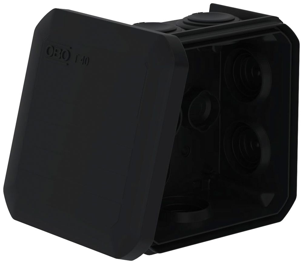 Boîte de dérivation AP Bettermann T 40 SW 90×90×52mm IP56 noir