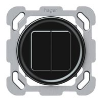 UP-Taster KNX origin 2×Tasten schwarz