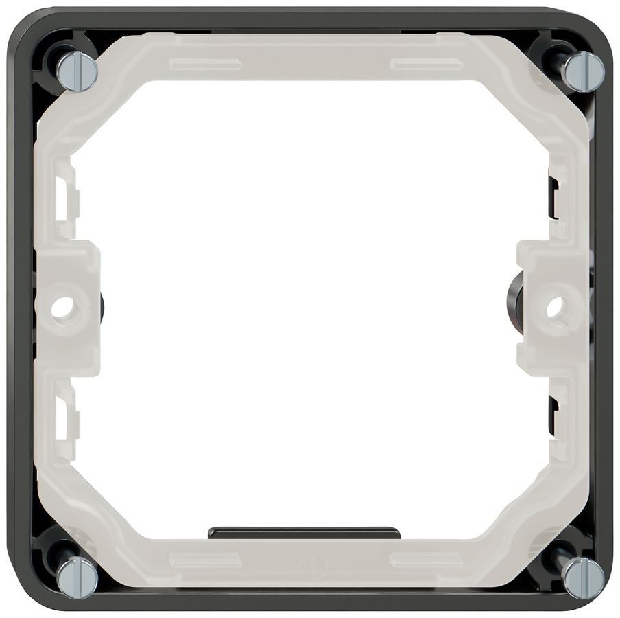 Aufsatzrahmen Feller NEVO SNAPFIX® 87×87×8.5mm schwarz