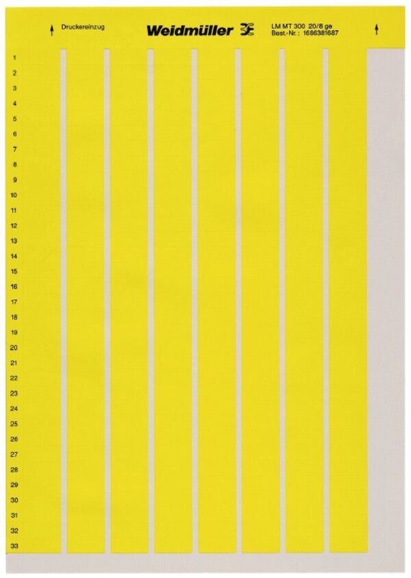 Étiquette p.marqueur d'appareil WM LaserMark MT300 auto-adhésive 20.3×8mm jaune