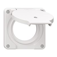 Deckel mit Klappdeckel NEVO Ø53mm für 1f-Steckdose bel. ws (Dicht.ws)