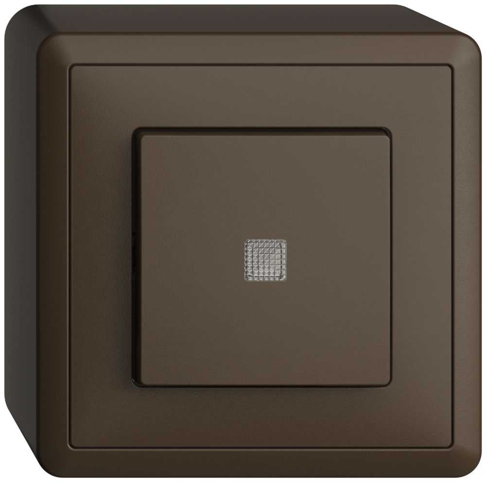 Poussoir AP EDIZIOdue LED jaune ARK coffee