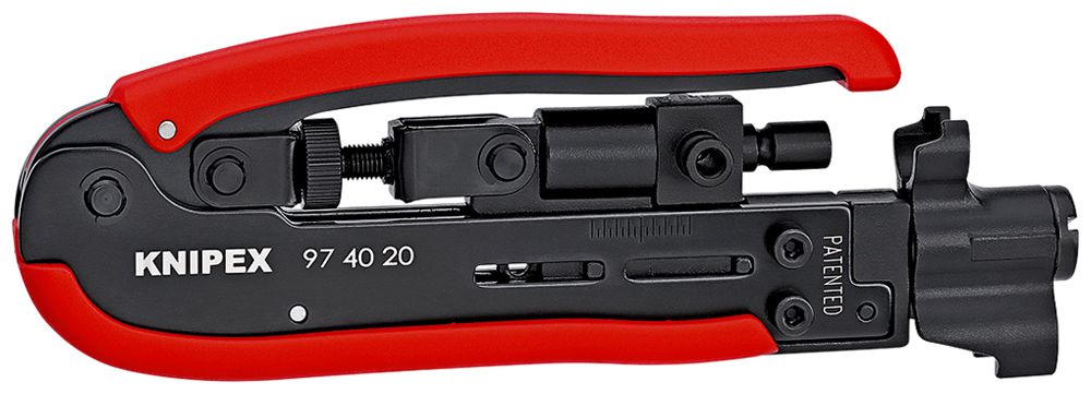 Utensile da compressione KNIPEX per connettori F, BNC e RCA