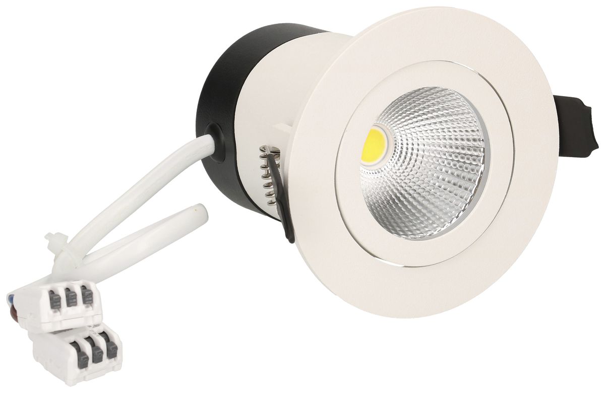 EB-LED-Spot MH maxLUCE DISC 7W 590lm 4000K IP44 DIM Ø80mm weiss 36°