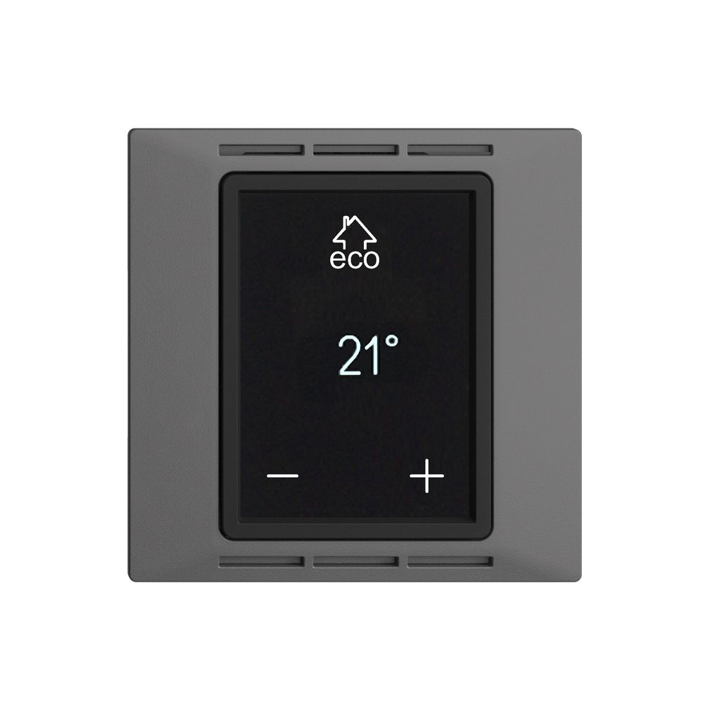 Termostato ambiente EDIZIOdue F grigio scuro, con display, riscald.pavim.