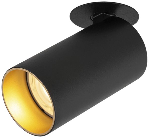 Spot SLV KAMI GU10 1×0…10W Ø55×125mm noir/or