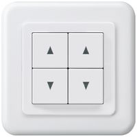 UP-Frontset basico G für Storenschalter & -taster mit Ausschnitt 58×58mm weiss