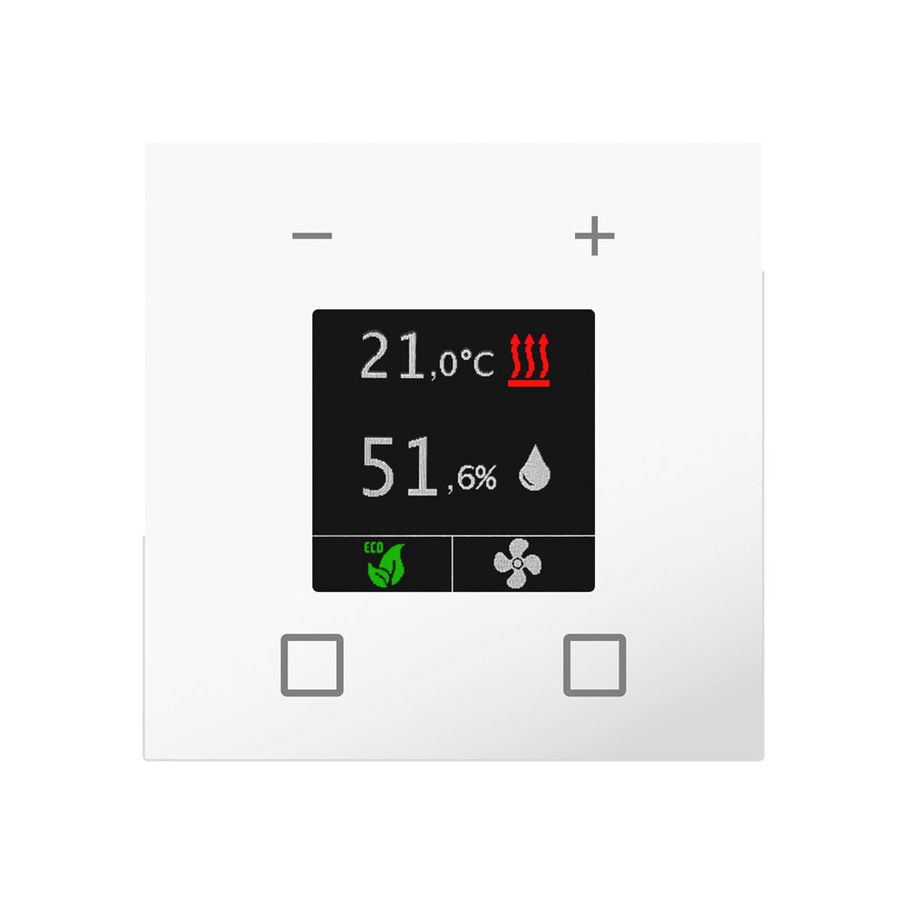 Termostato ambiente KNX INC MDT CN-RTR60S.01 display 4×DI bianco op.