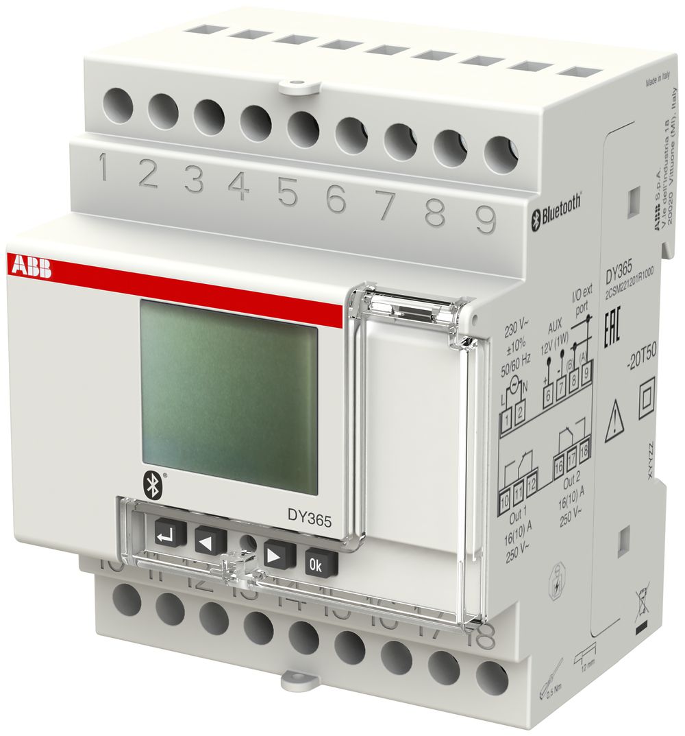 REG-Jahresschaltuhr digital ABB DY365 2 Kanäle