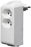 Abzweigstecker cleverLINE 2+1×T13 300° ohne Aufhänger weiss