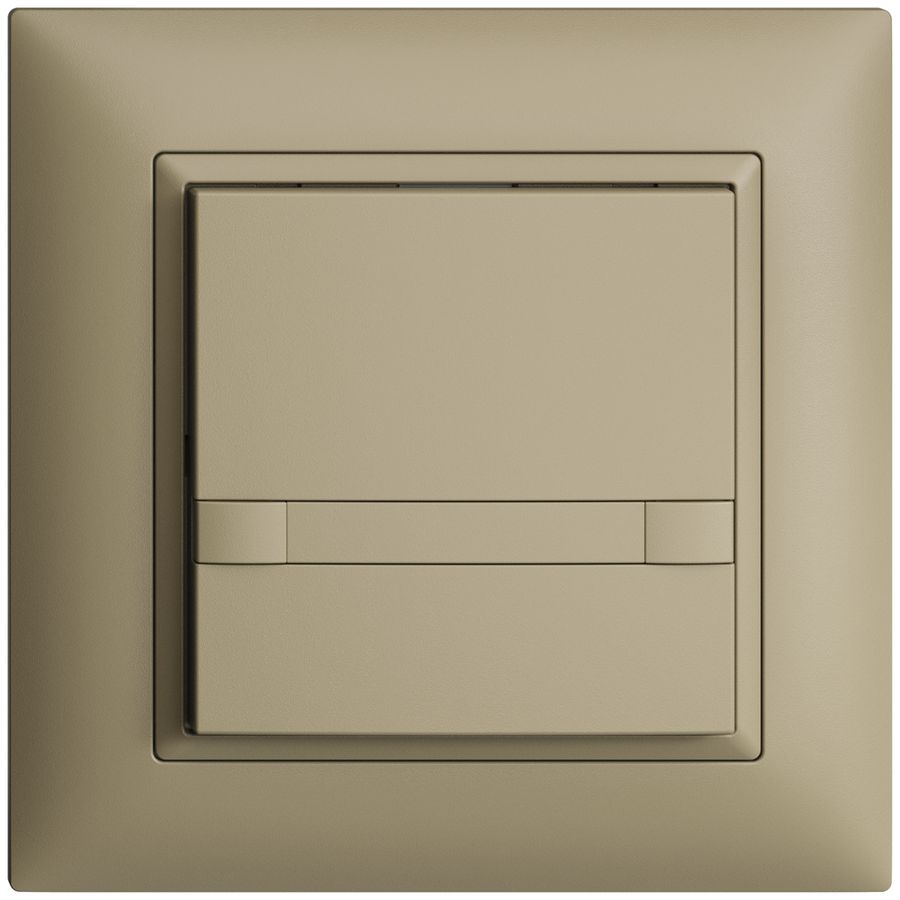 Poussoir ENC KNX 1× EDIZIOdue colore sand RGB sans LED avec insert papier