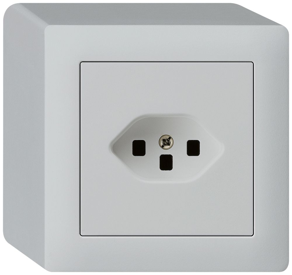 AP-Steckdose kallysto T23 hellgrau mit Steckklemmen