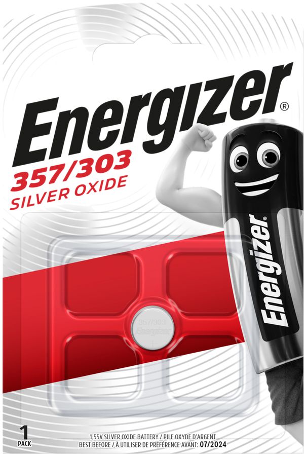 Knopfzelle Energizer Silberoxyd SR44, 357/303 1.55V Blister à 1Stück