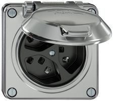 Presa INC ELEMENT 3×tipo 23 16A 250V IP20 con coperchio alluminio