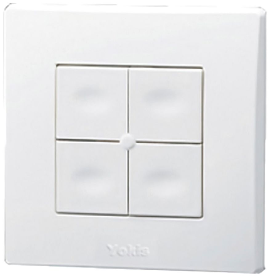 Poussoir RF AP URMET TLM4-UP Zigbee bus émetteur mural complet 4 can blanc